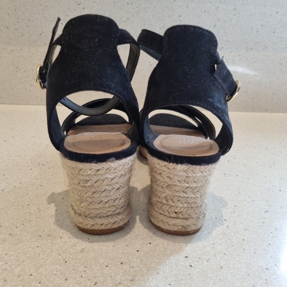 H&M Espadrilles Size 39 Black Strappy - Picture 6 of 7